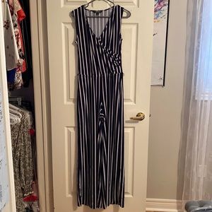 Navy Blue Stripped Jumpsuit
